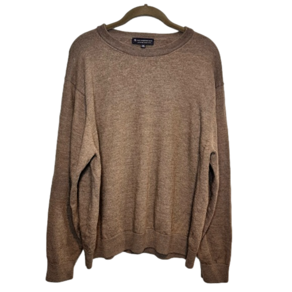 Hart Schaffner Marx Extra Fine Merino Wool Light Brown Sweater Men’s 2XB